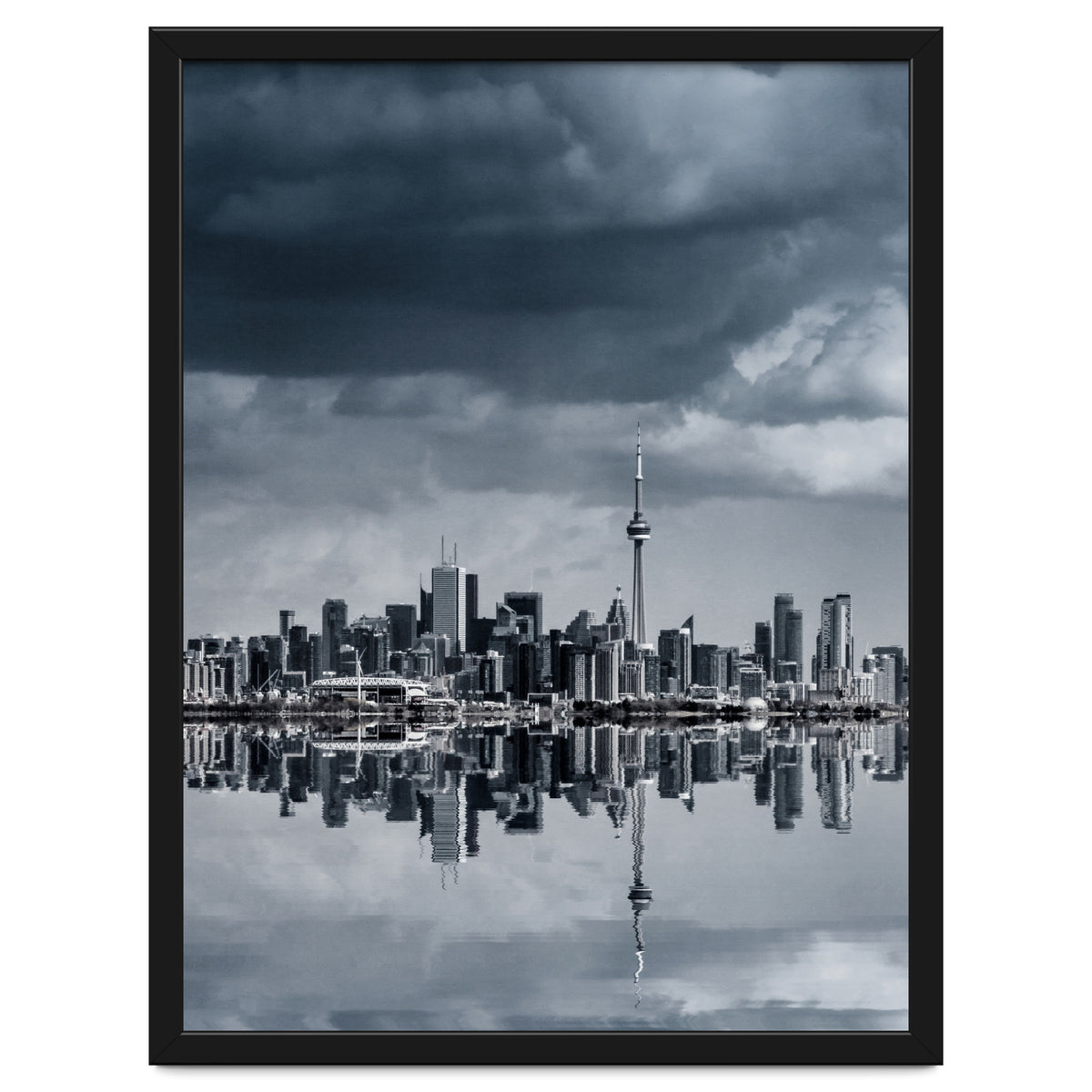 Toronto Skyline From Colonel Samuel Smith Park Reflection No 1