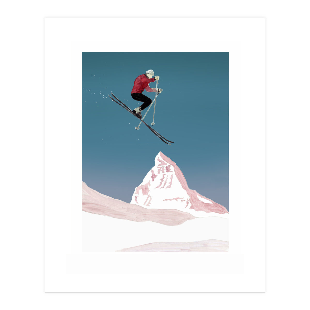 Mountain Love Skier (Print Only)