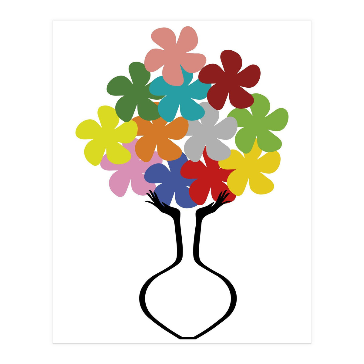 HOLDING SOME FLOWERS (Print Only)