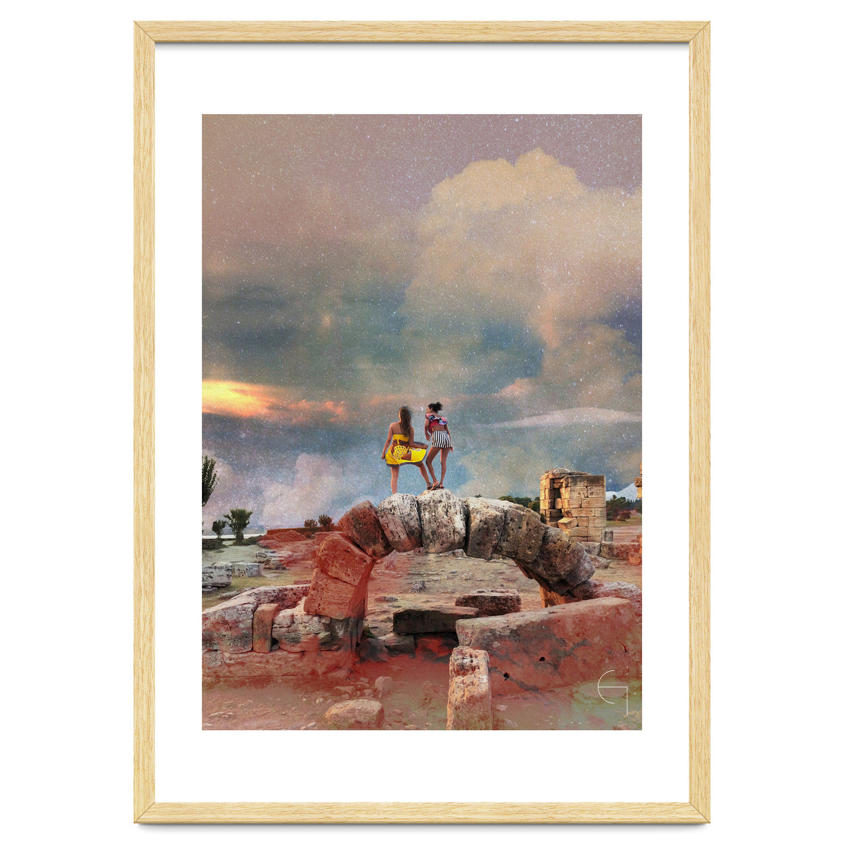 Voyageuses contemplant le crépuscule