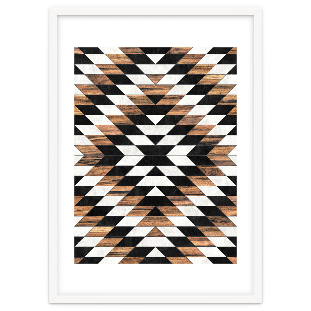Urban Tribal Pattern No.13 - Aztec - Concrete and Wood