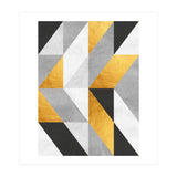 Gray and Gold Composition I (Print Only) thumbnail