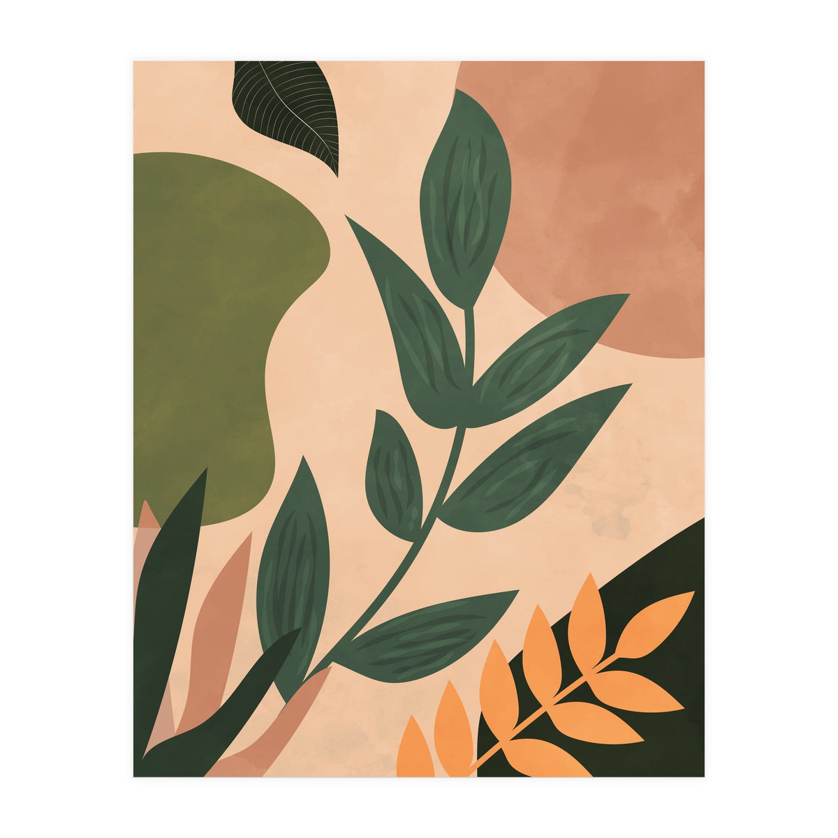 Abstract Shapes Boho Botanical (Print Only)