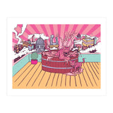 Strawberry Tigers Rooftop Jacuzzis Abbeydale Brewery x Lewy  12.4% ABV Strawberry, Chocolate, Smoked, Cherry Wood-chipped, Imperial Dessert Stout.  (Print Only) thumbnail