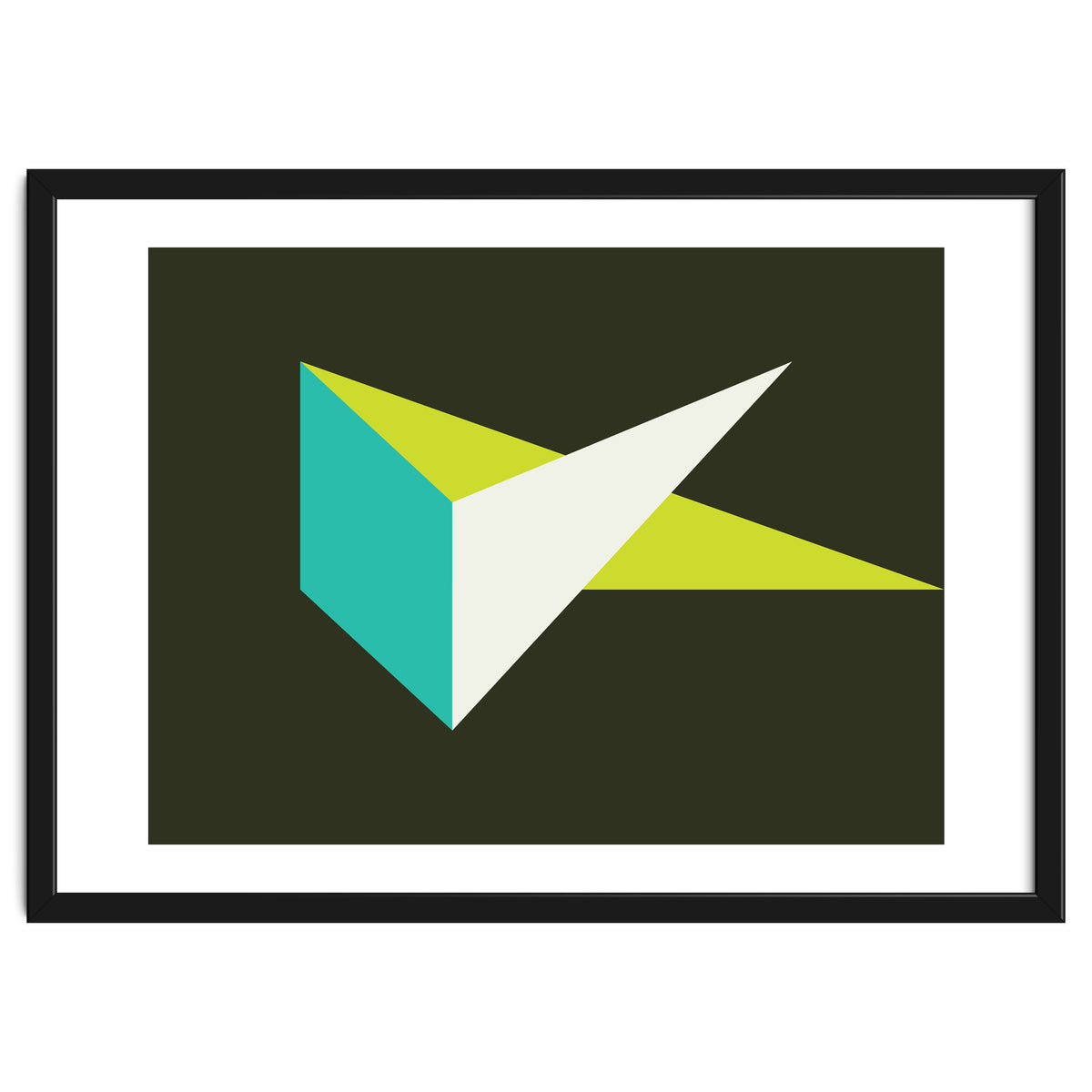 Geometric Shapes No. 67 - turquoise & lime