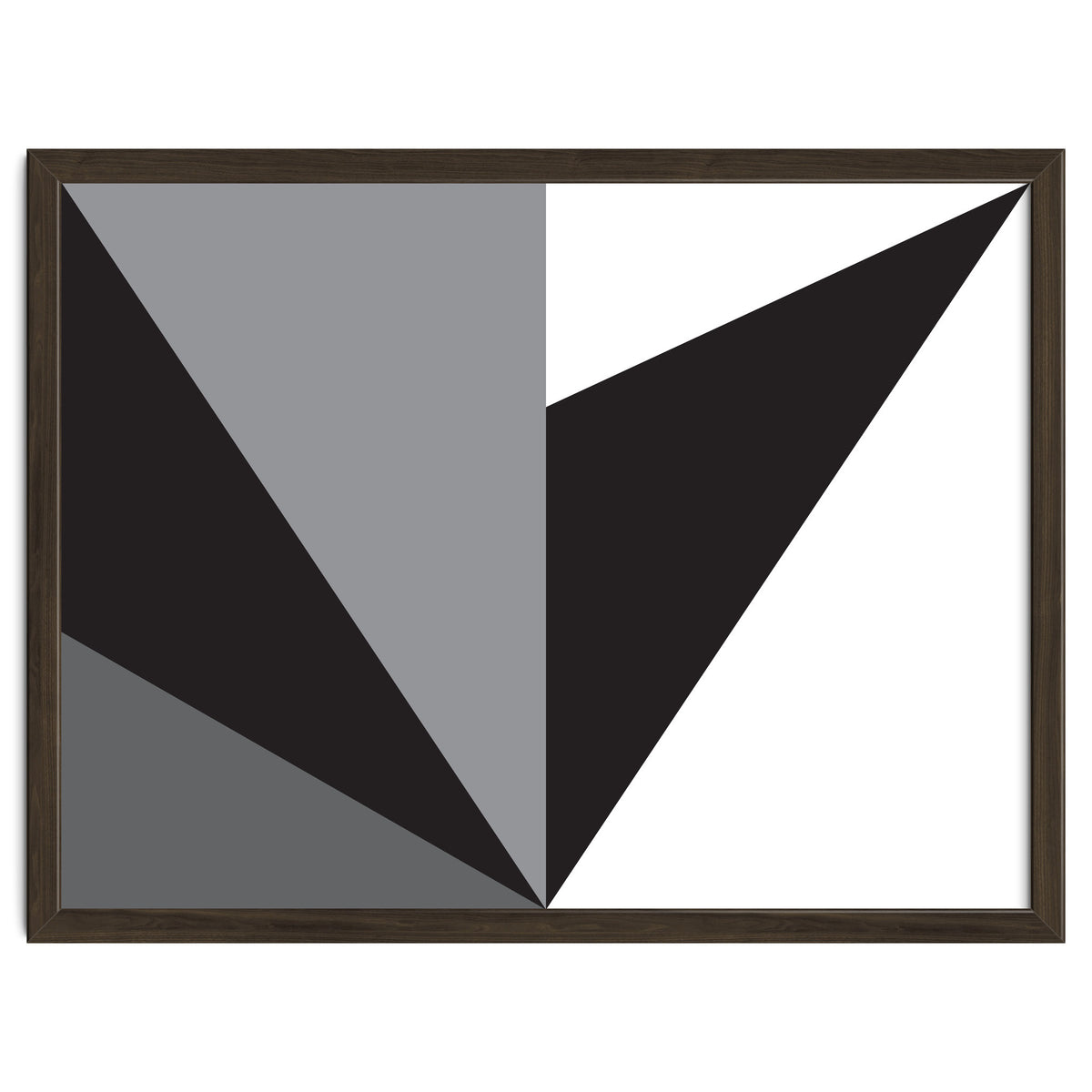 Geometric Shapes No. 76 - black, white & grey