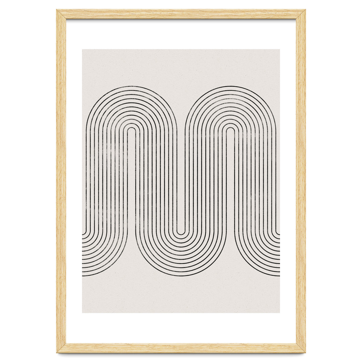 Mid-Century Modern No.28 - Woodblock Print