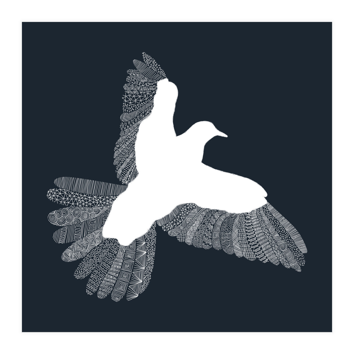 Bird Blue Poster (Print Only)