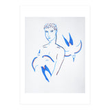 Boy with blue birds (Print Only) thumbnail