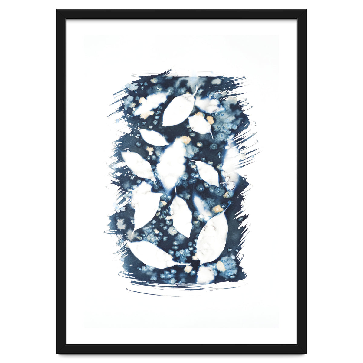 Indigo Blue Botanical Leaves No. 10