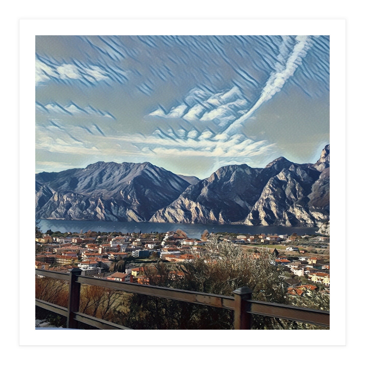 Side way to Lake Garda, Italy. (Print Only)