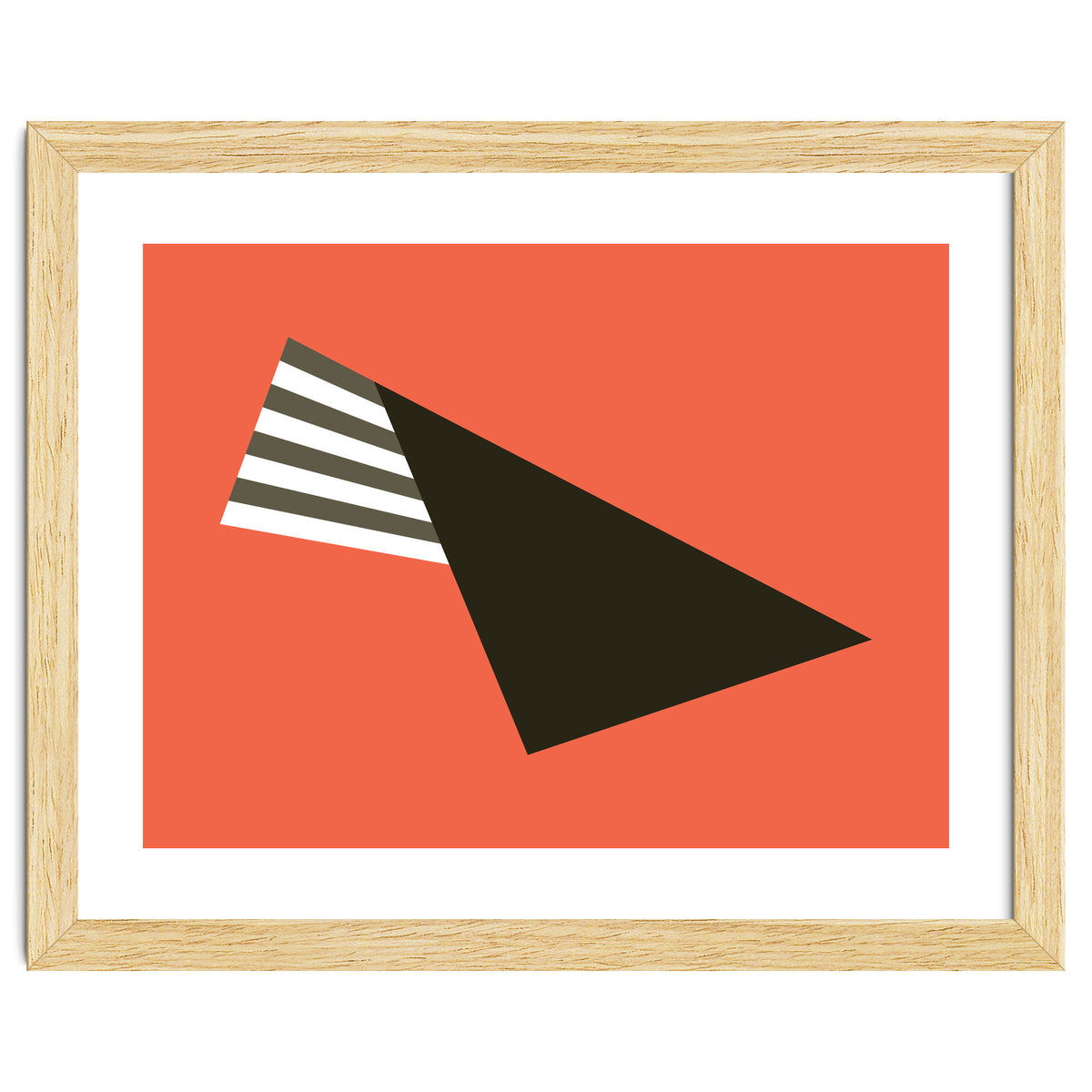 Geometric Shapes No. 75 - pink & stripes