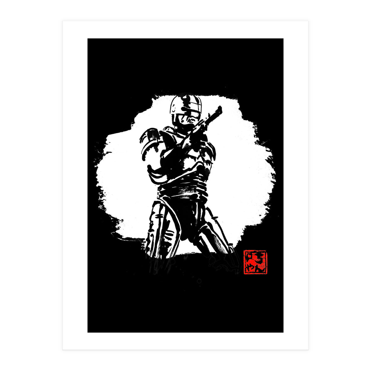 Robocop in white (Print Only)