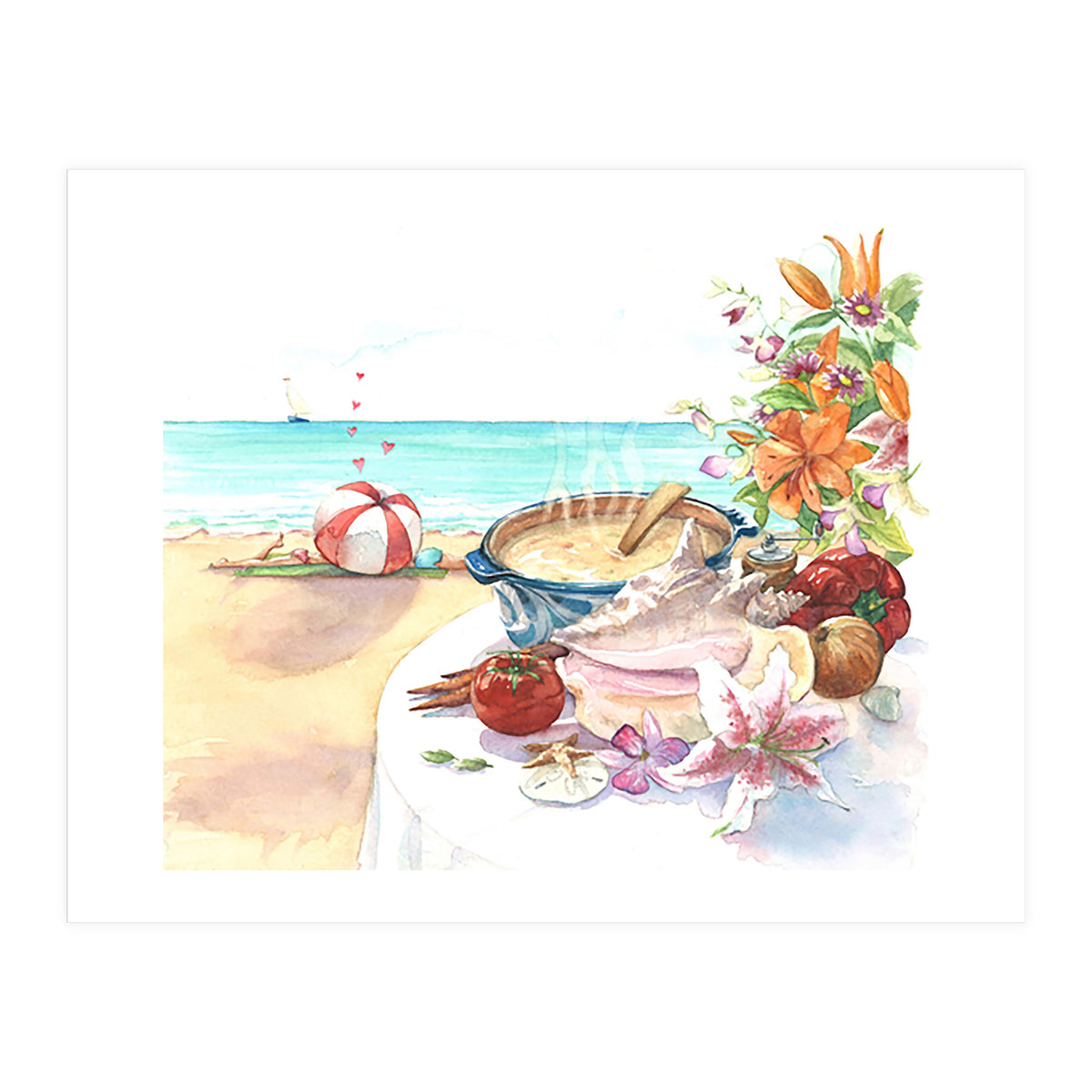 Beach Picnic  (Print Only)