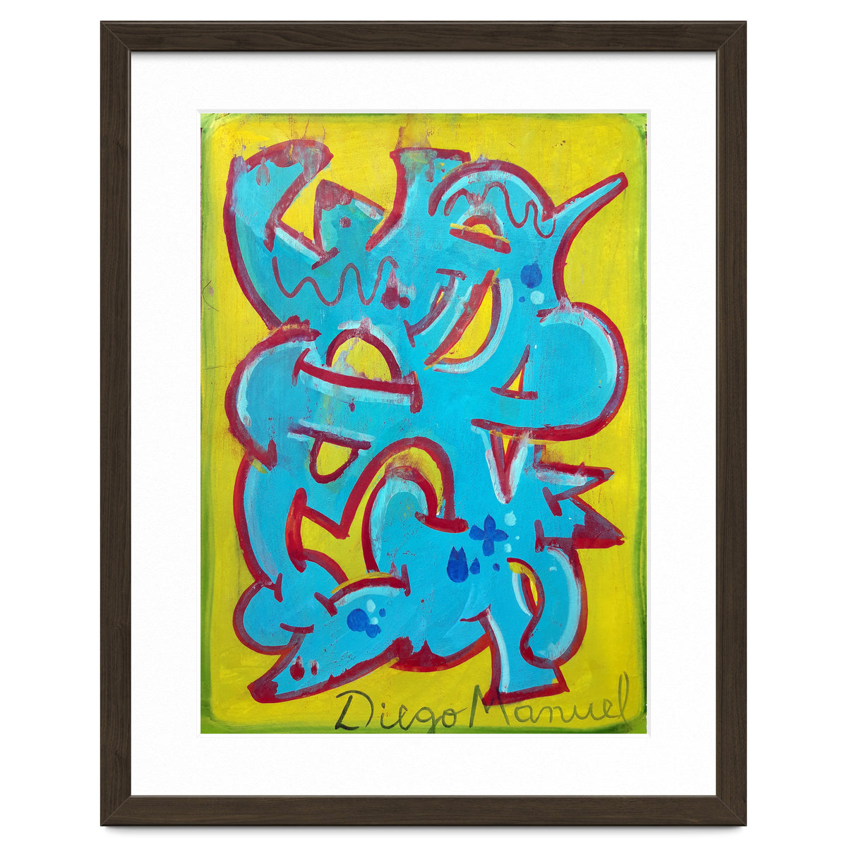 Forma Celeste Sobre Amarillo 3