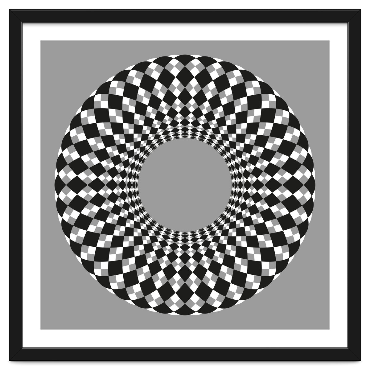 Black and white round