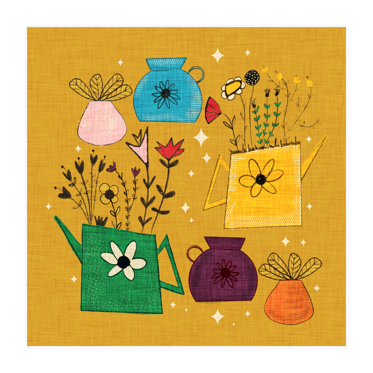 Gardening Dreams Yellow  (Print Only)