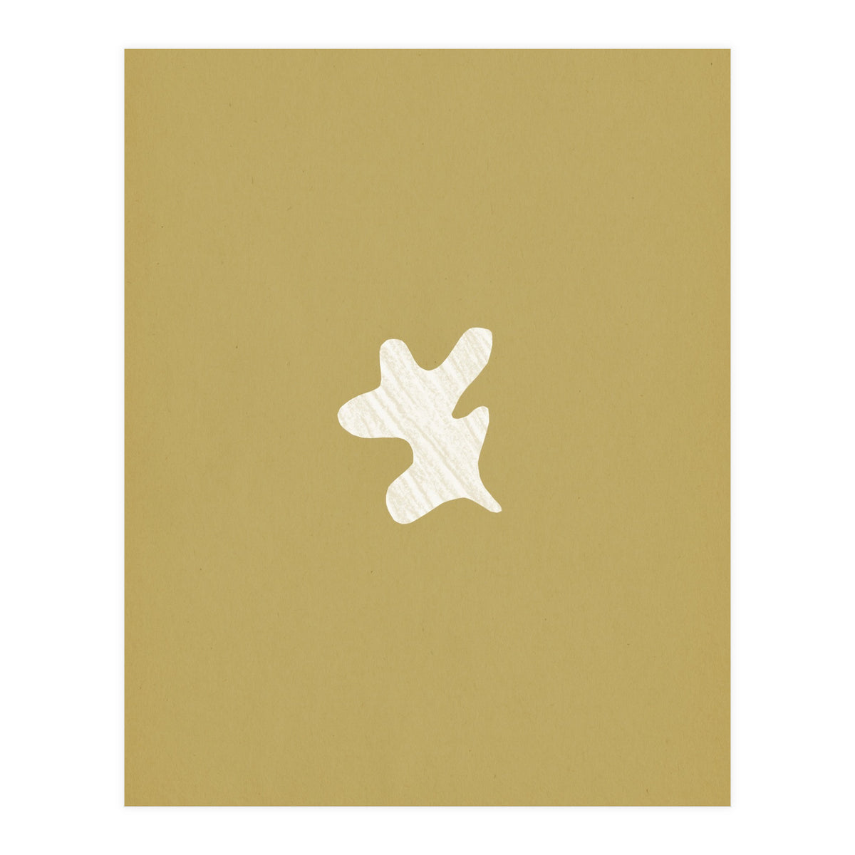 Olive green Matisse inspired shape (Print Only)