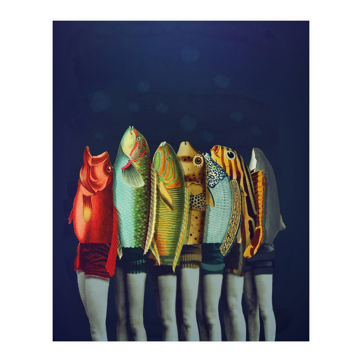 A Gaggle Of Reverse Mermaids (Print Only)