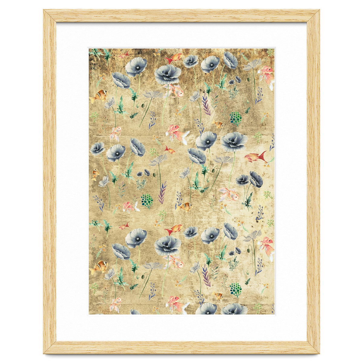 Fishes & Garden #Gold-plated