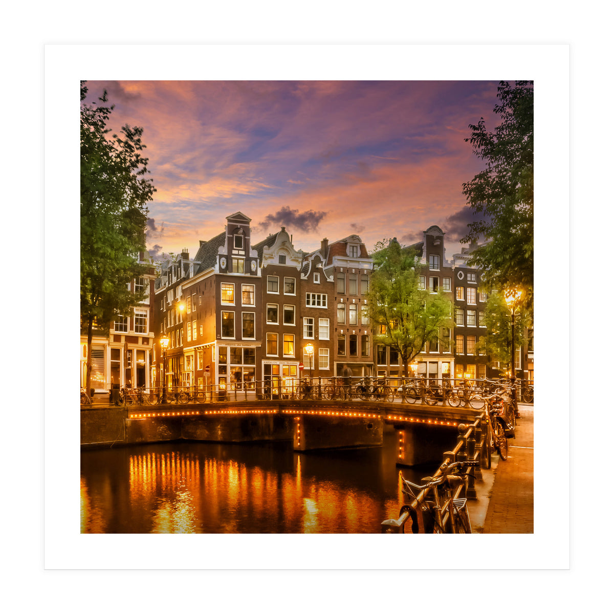 AMSTERDAM Idyllic impression from Singel  (Print Only)
