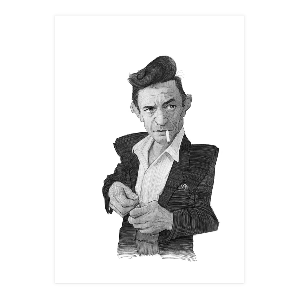 Johnny Cash Portrait (Print Only)