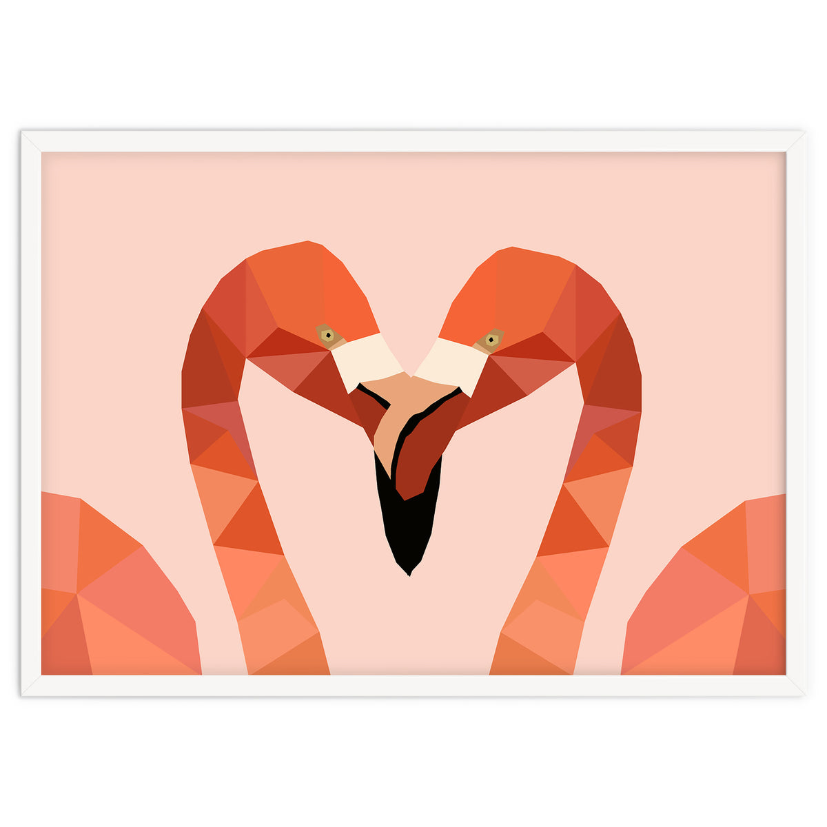 Flamingo Bird Low Poly Art