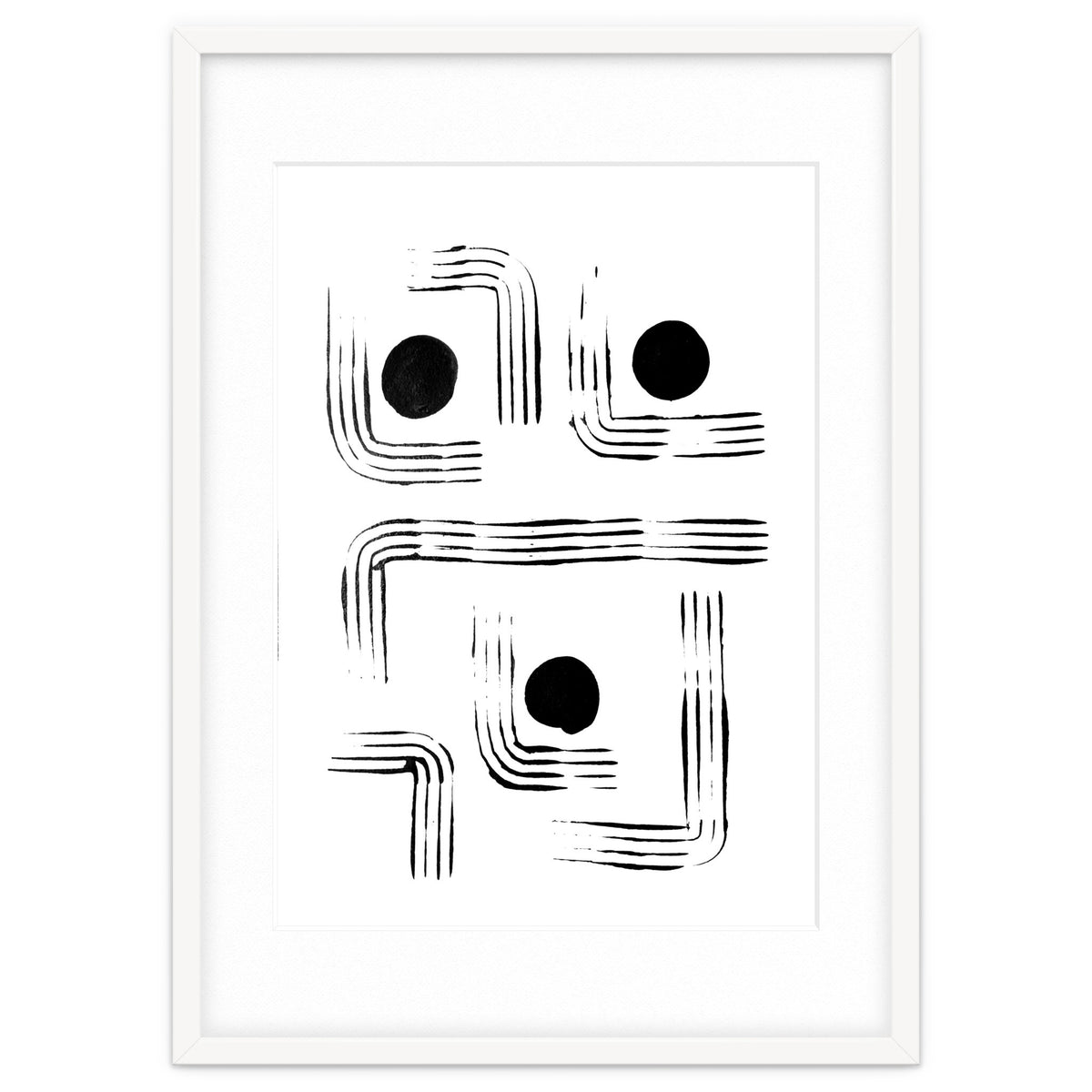 Mid-century Modern Monochrome Print #2