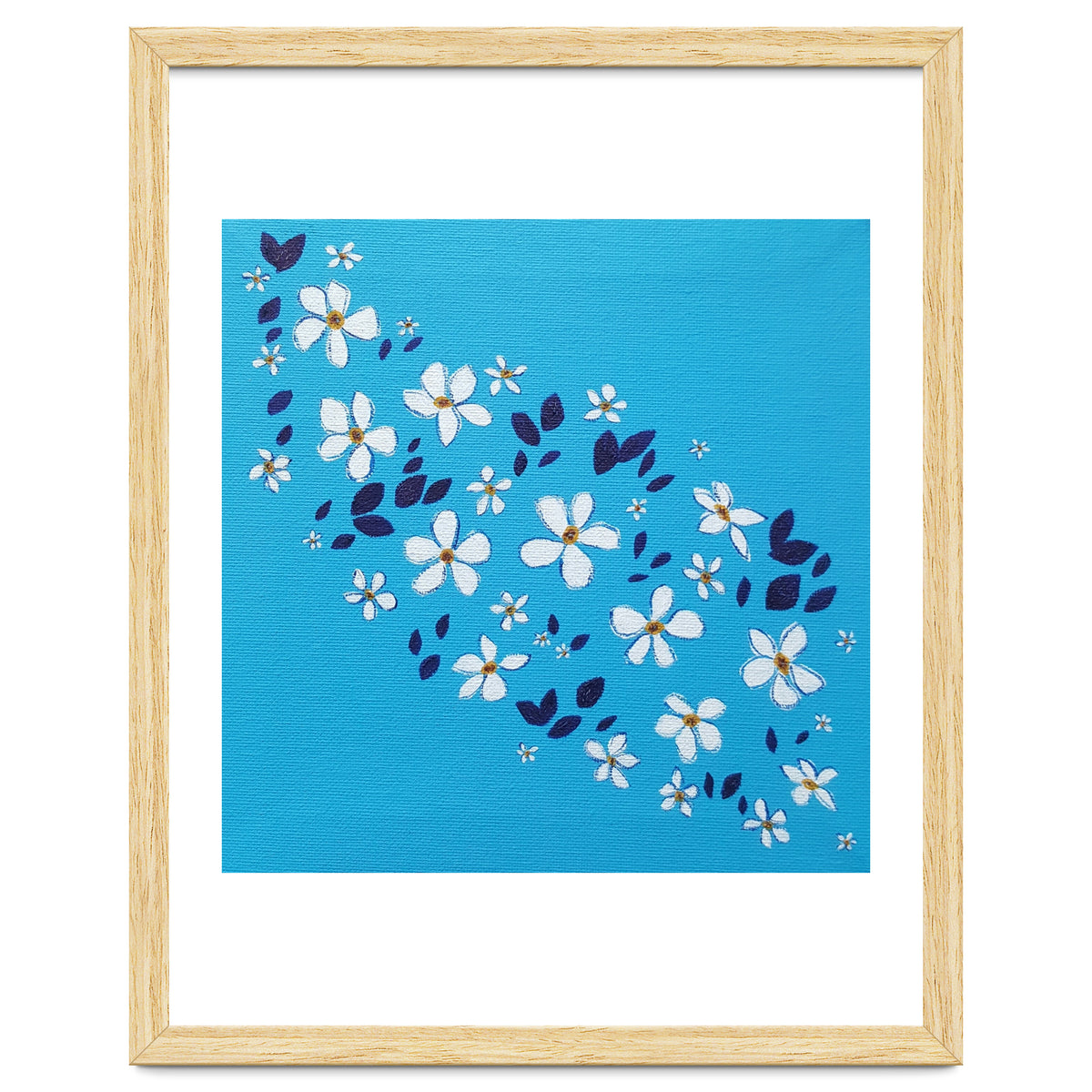 Flowers On Blue