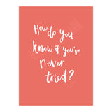 How Do You Know If You've Never Tried (Print Only) thumbnail
