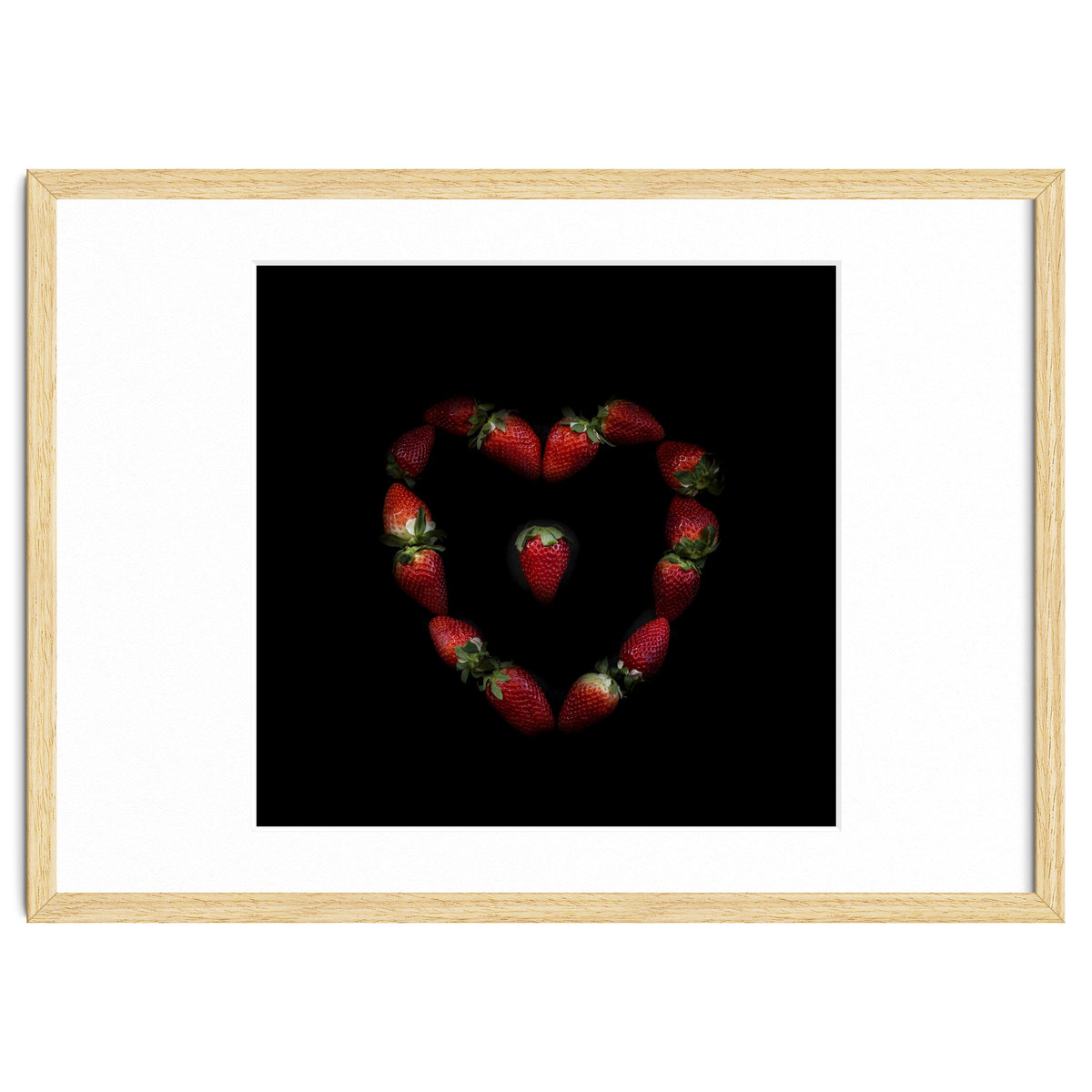 Heart of strawberries