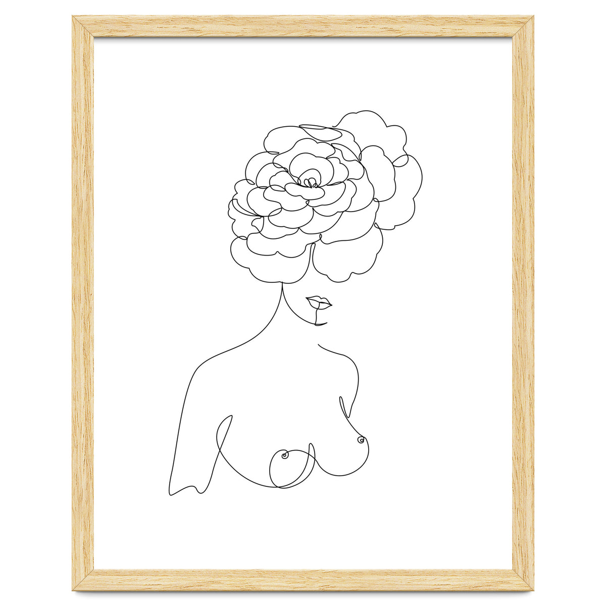 female flower line-b