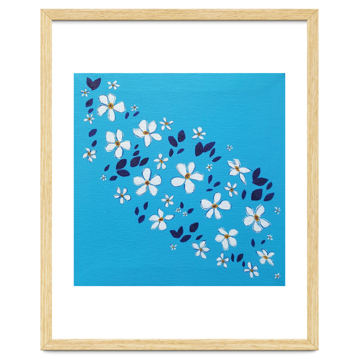 Flowers On Blue