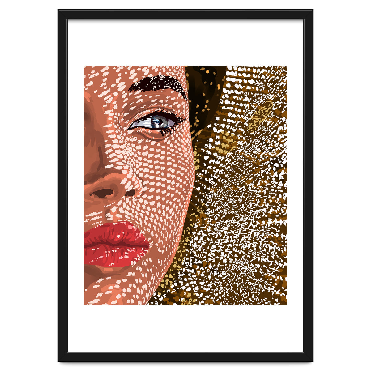 Under The Jute Hat, Bohemian Woman Fashion Painting