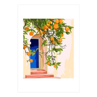 Wherever you go, go with all your heart | Summer Travel Morocco Boho Oranges | Architecture Building (Print Only)