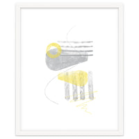Watercolor Shapes No. 3 | Illuminating Yellow & Ultimate Grey
