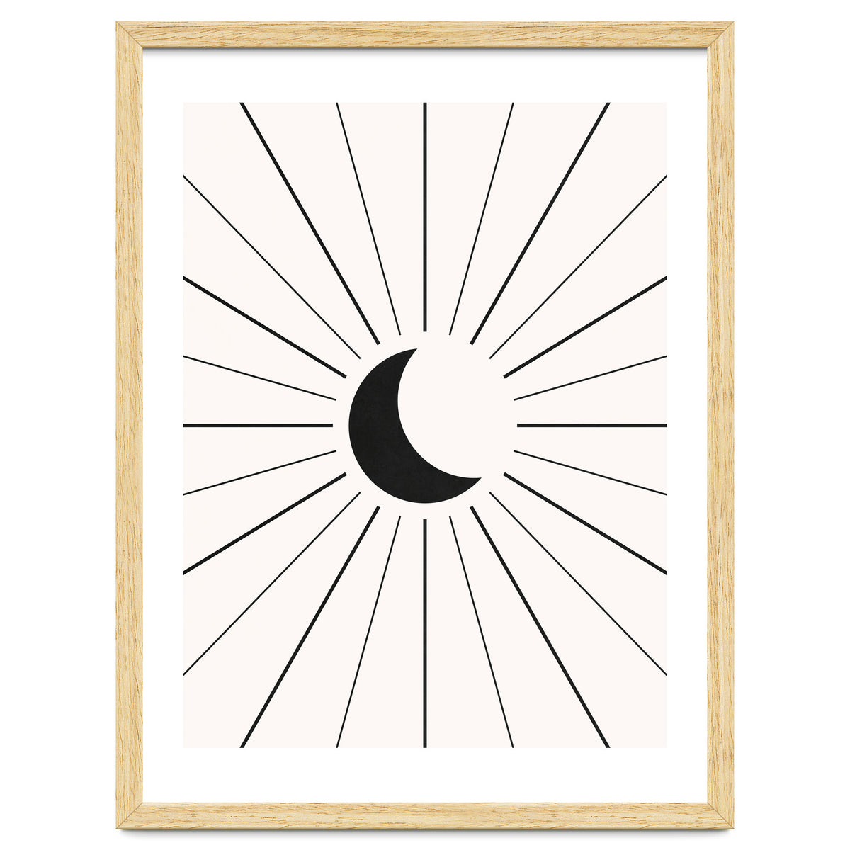 MOON IN LINES - BLACK