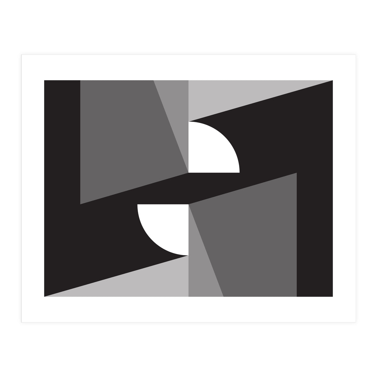 Geometric Shapes No. 11 - monochrome (Print Only)