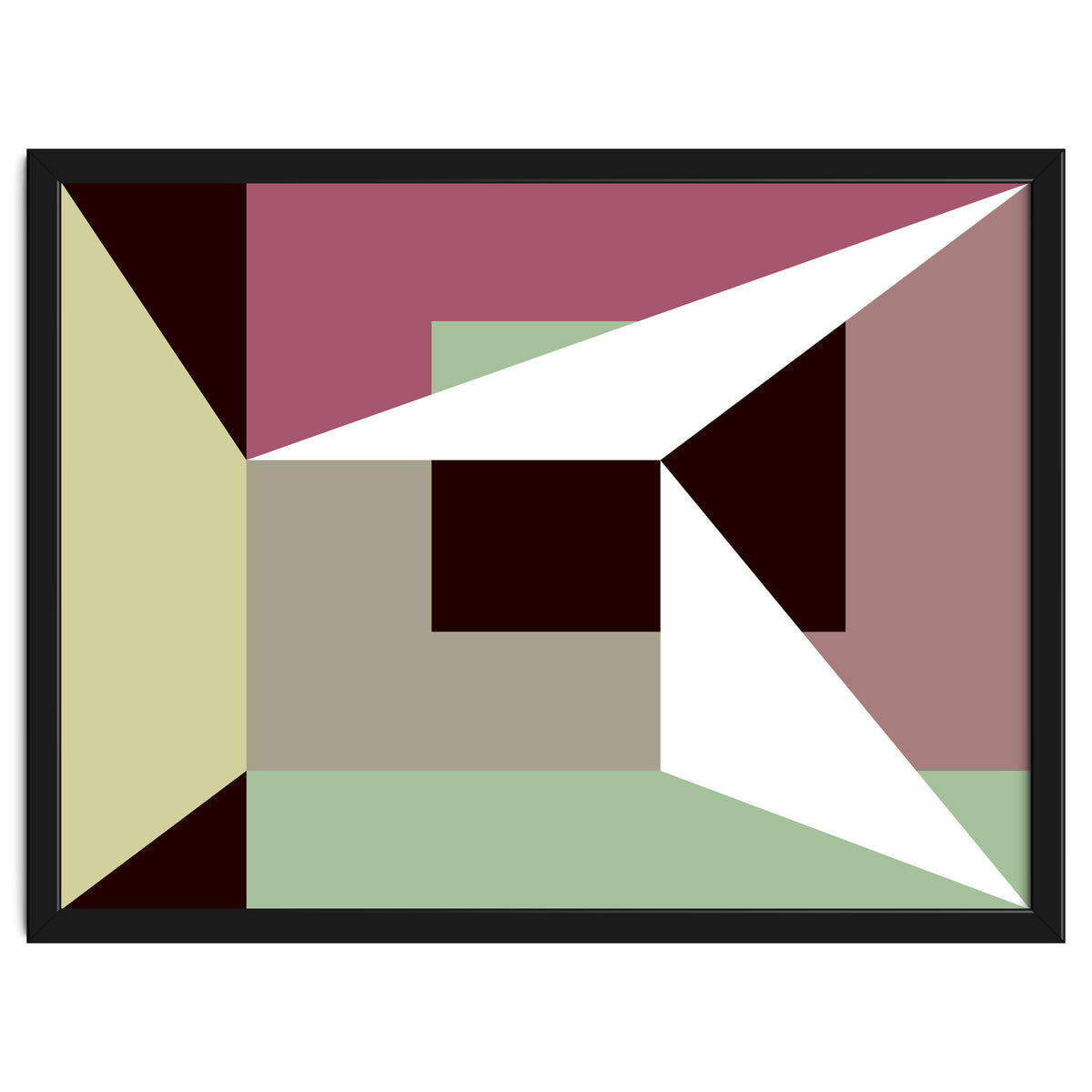 Geometric Shapes No. 26 - green & purple