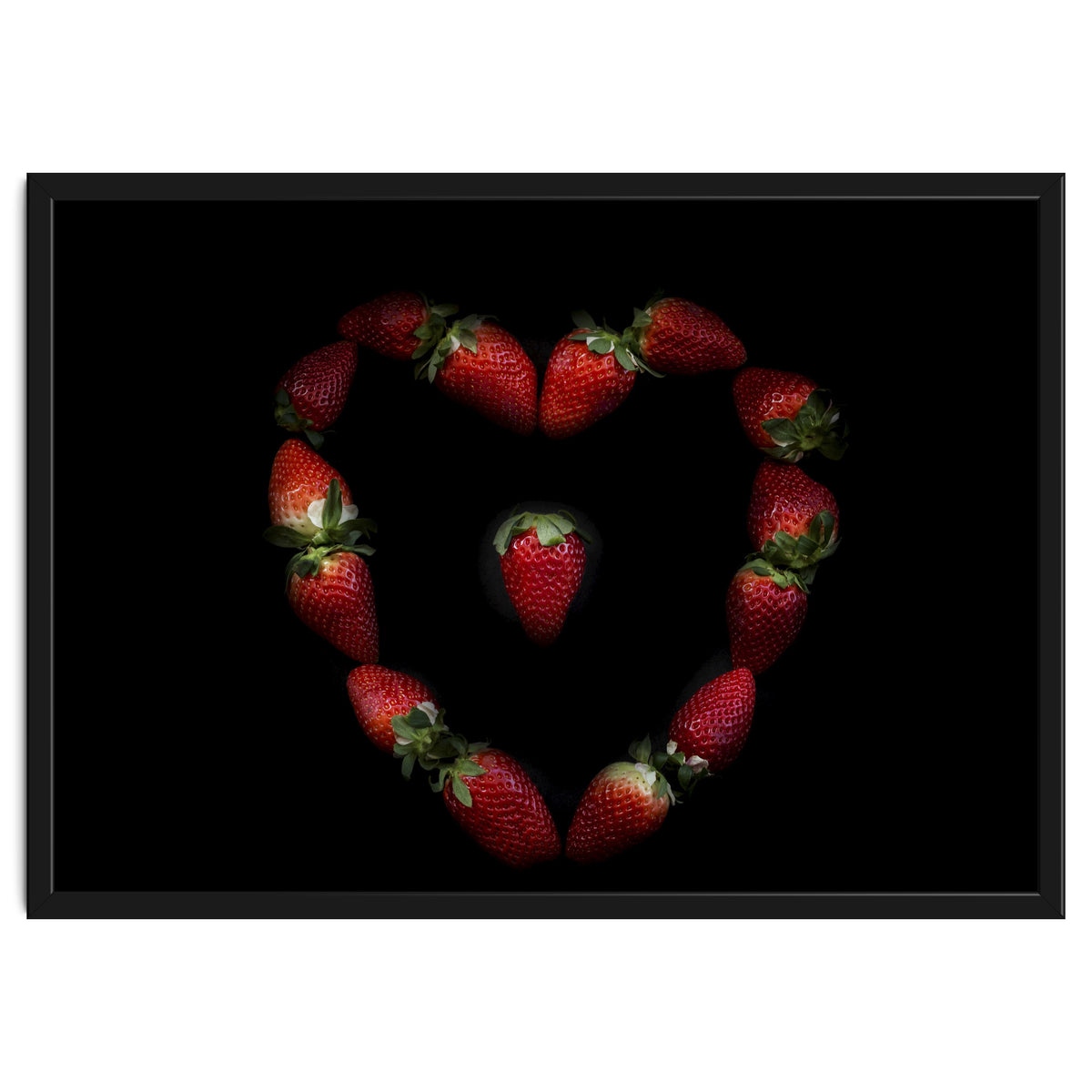 Heart of strawberries