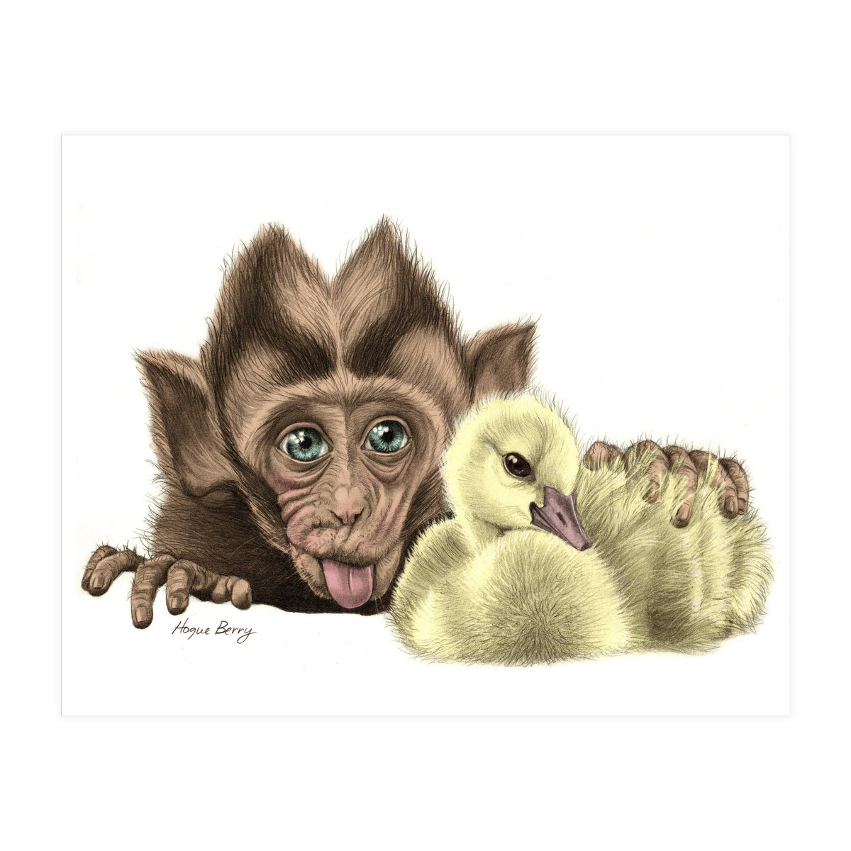 Monkey and Duckling (Print Only)