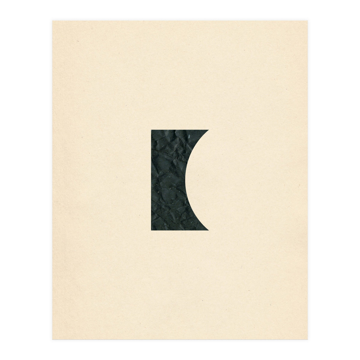 Cut black shape on beige (Print Only)