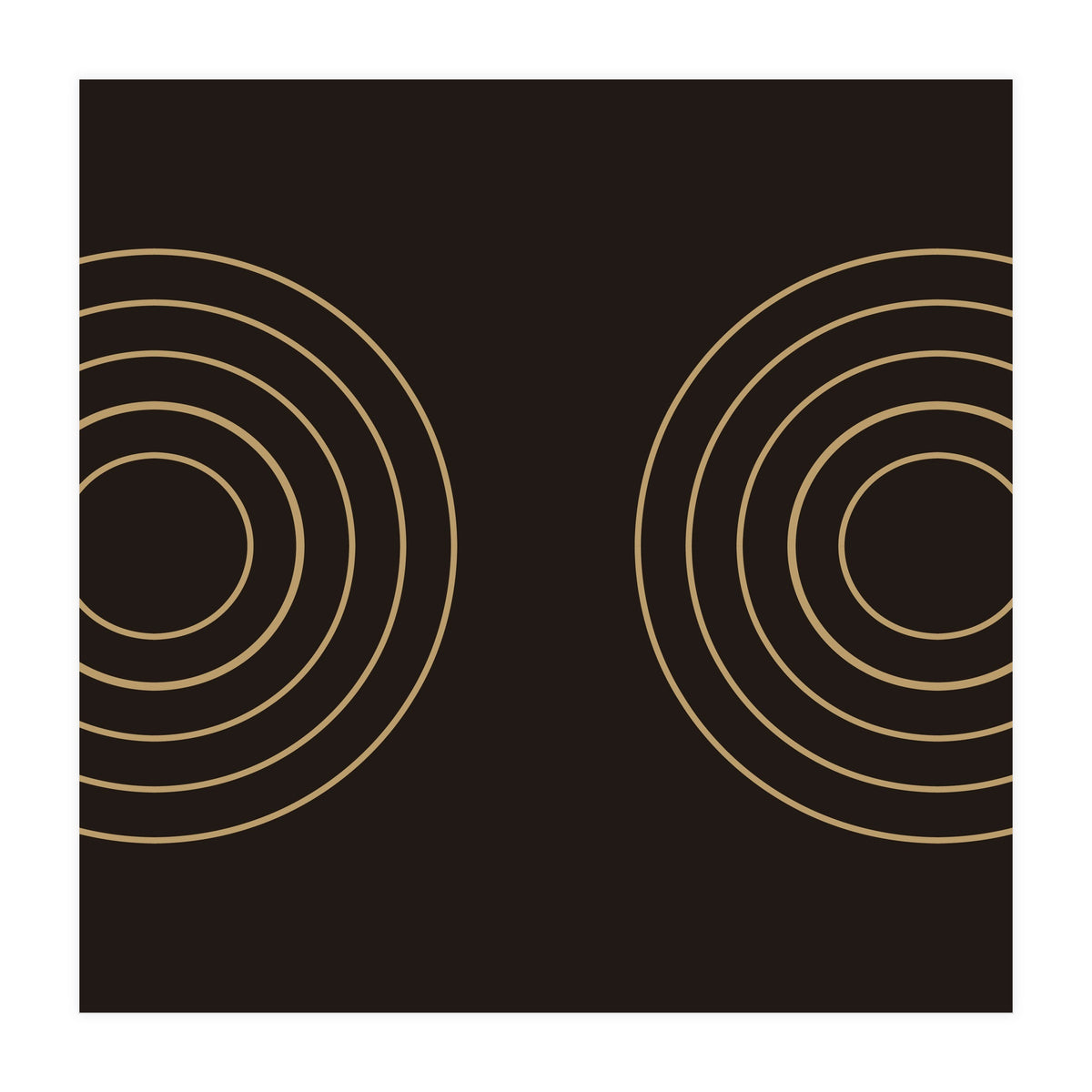 Golden circles | abstract minimal (Print Only)