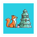 Cute Fox Christmas Tree (Print Only) thumbnail