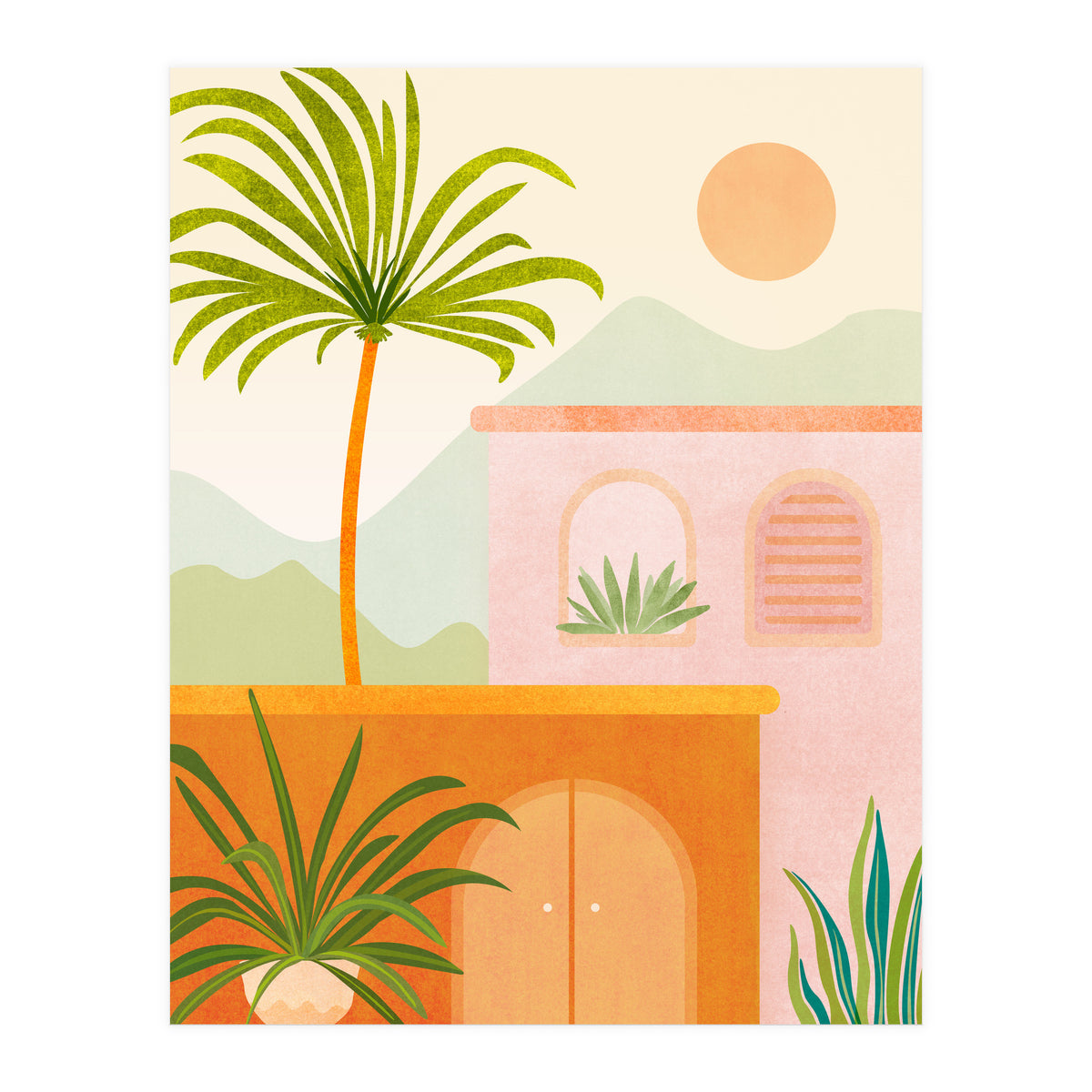 Tropical Mountain Village (Print Only)