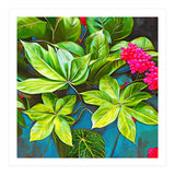 Bloom Like Never Before, Botanical Nature Jungle Plants, Bohemian Floral Blossom Forest Painting (Print Only) thumbnail