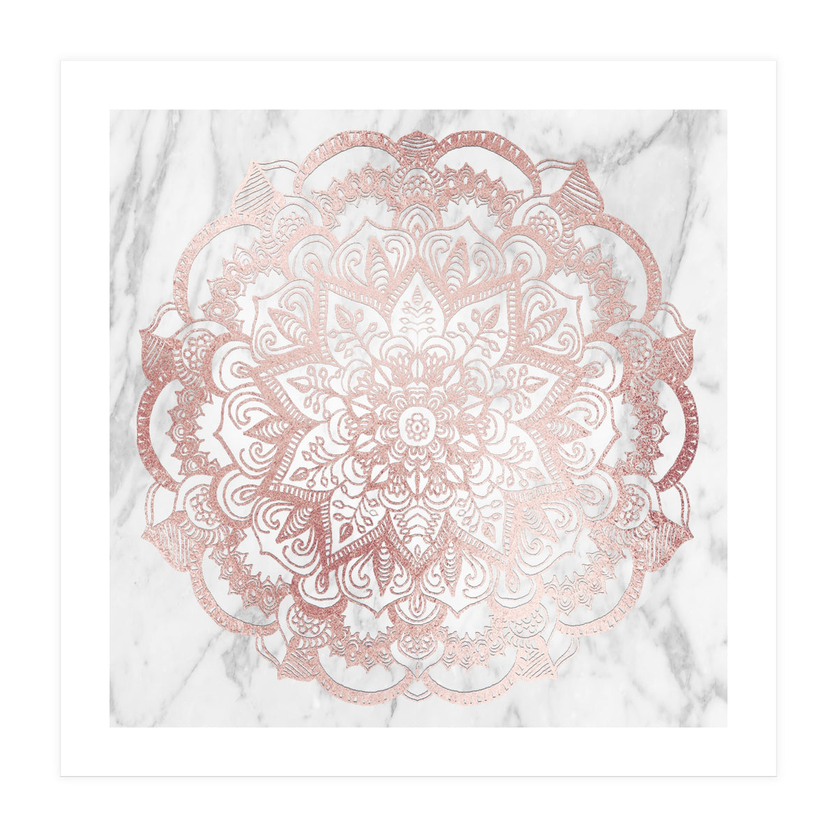 Rose Gold Mandala Star (Print Only)