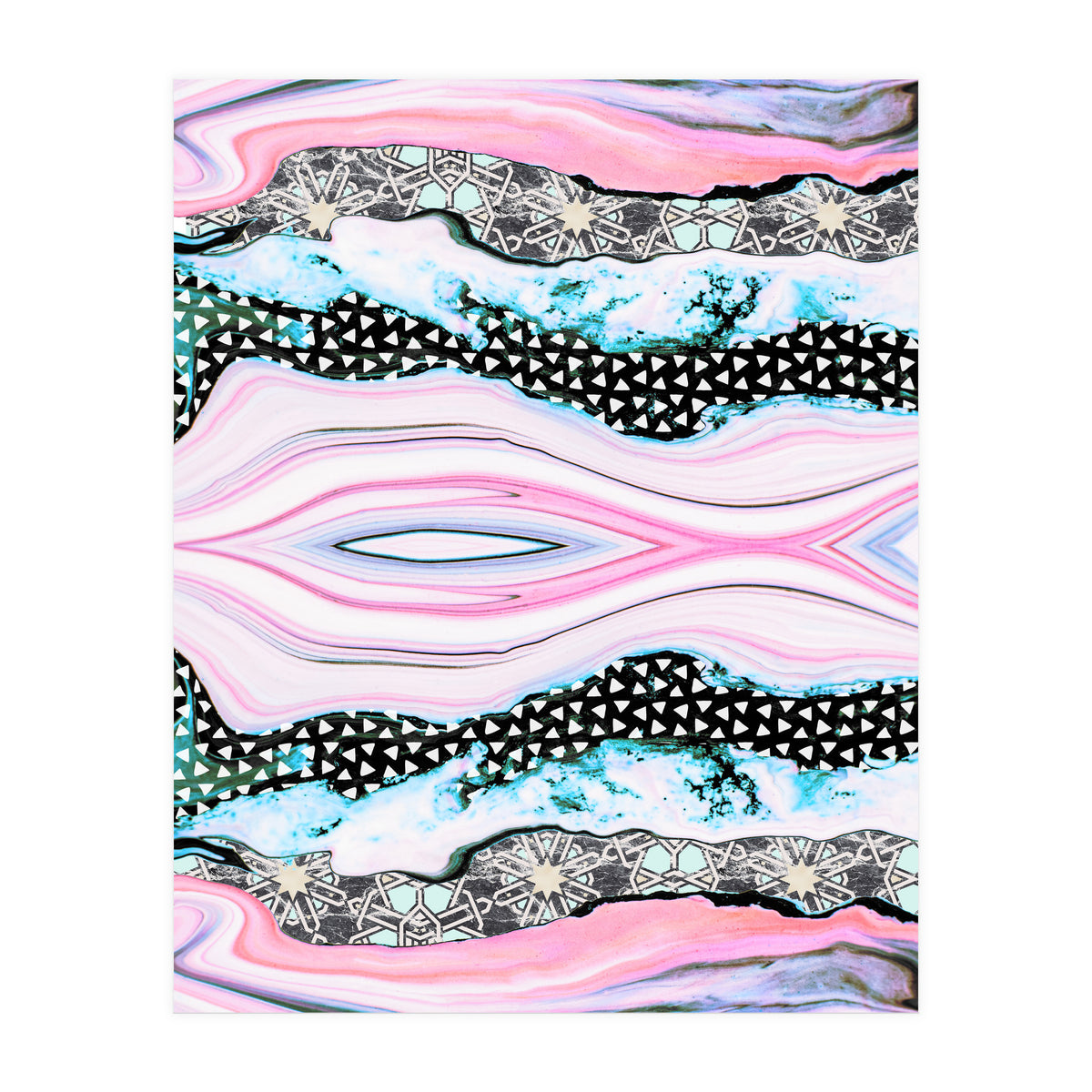 Abstract shapes of marble and patterns (Print Only)