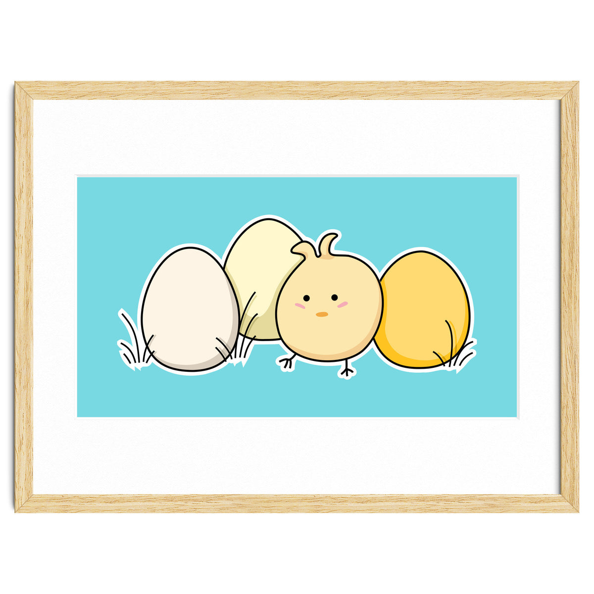 Kawaii Cute Chick And Eggs