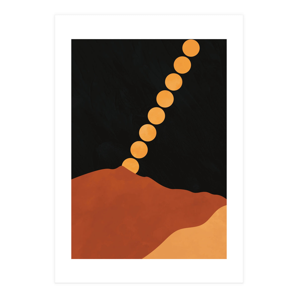 Mountain Hills Moon Earth Tones (Print Only)